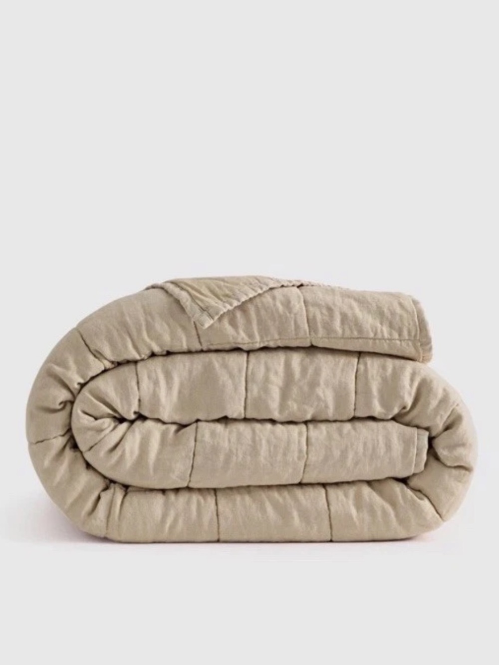 Quince European Linen Box Quilt TWIN - Toffee